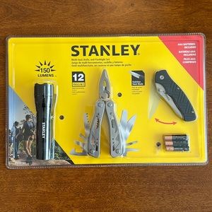 Stanley Multi-tool, Knife, and Flashlight set